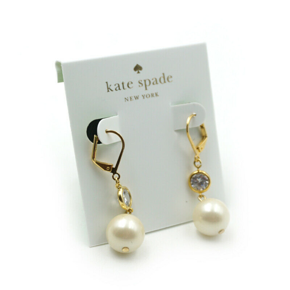 KATE SPADE BRIGHT IDEAS PEARL DROP EARRINGS - Picture 3 of 3